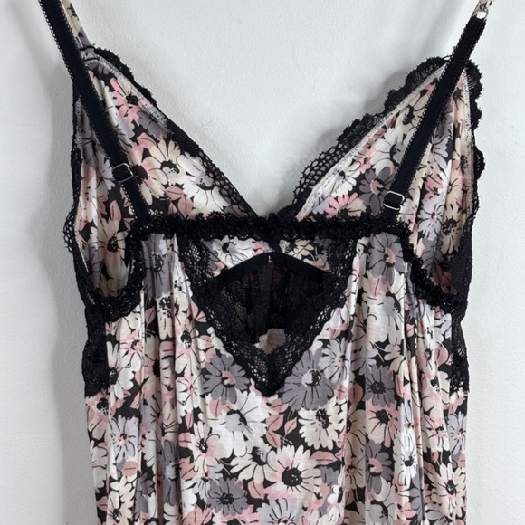 VTG Y2K Victorias Secret Lace Babydoll Tank Top M Floral 90s Fairy Whimsigoth - Picture 5 of 10